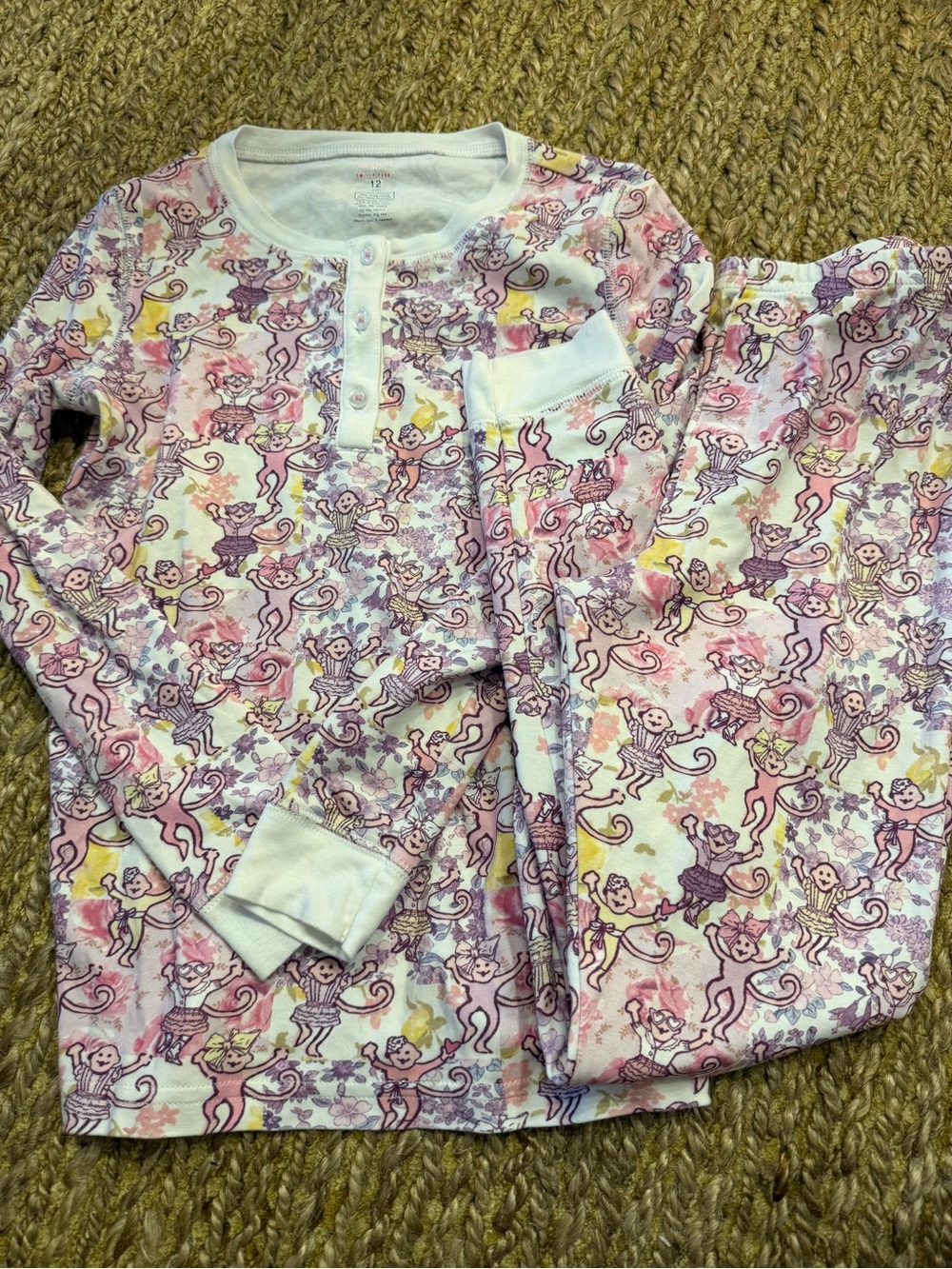 Roller Rabbit Love Shack Fancy Girls Two Piece Pajama Set Size 12